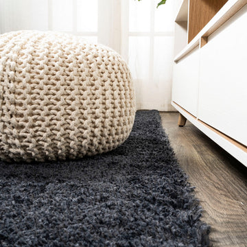 Groovy Solid Shag Area Rug